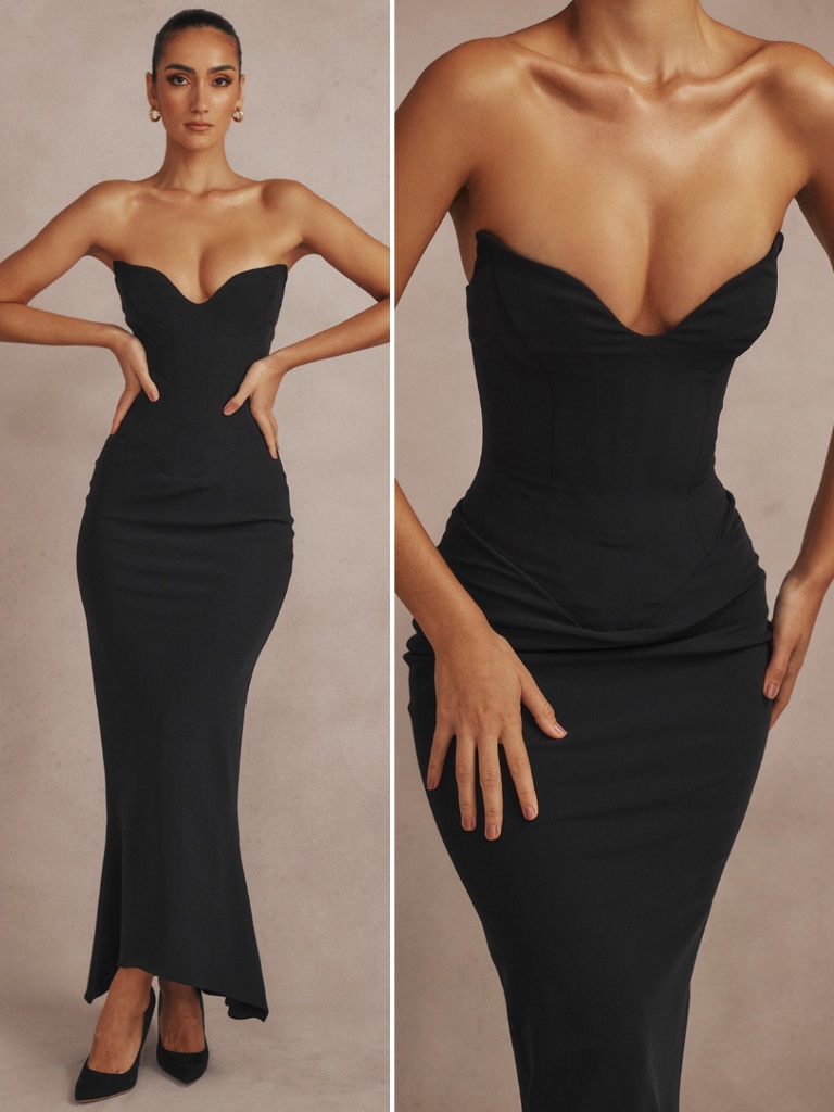 New House Of Cb Sabine Dress Black Xs